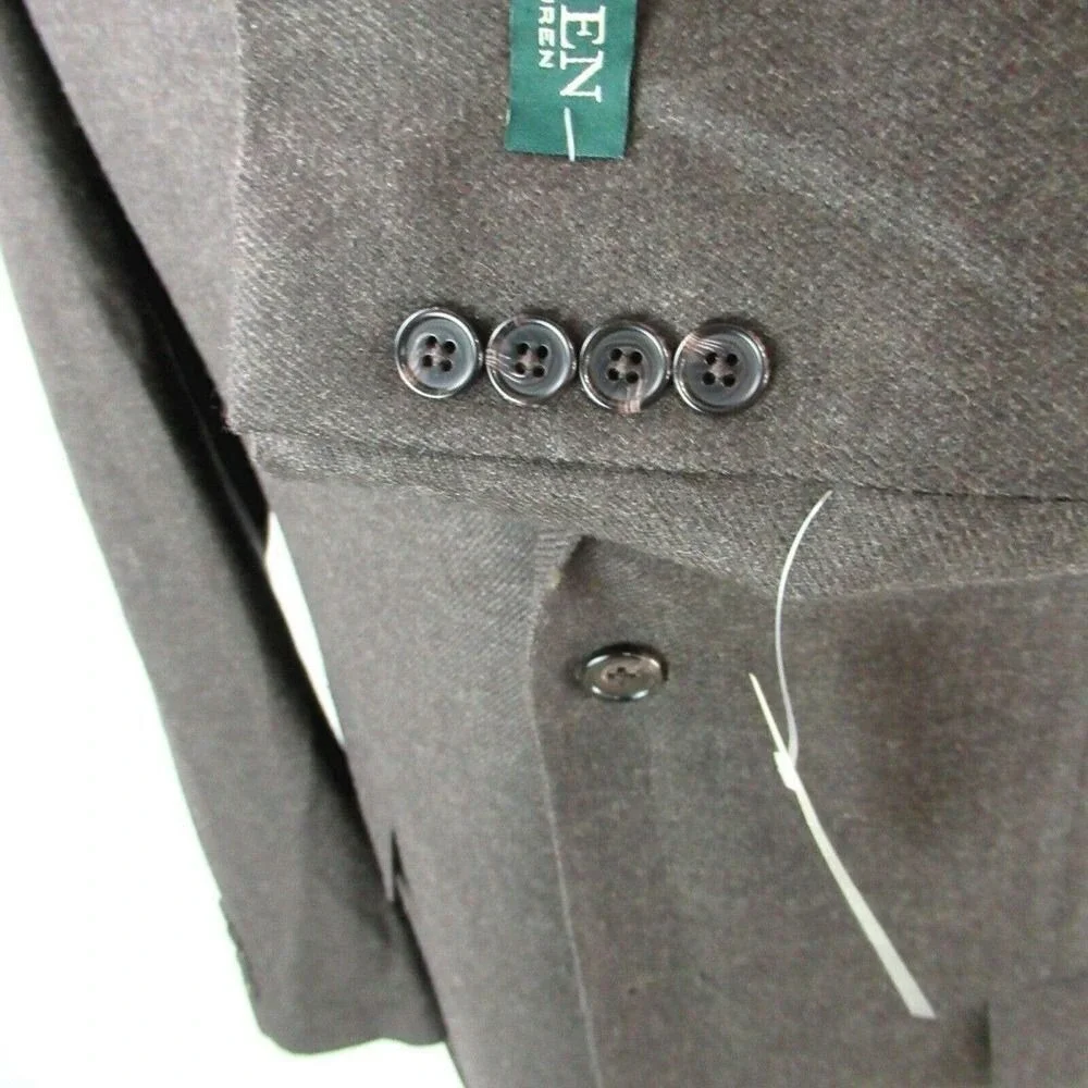 LRL Ralph Lauren Blazer Mens 40L‎ 40 Brown Twill Stretch Sport Coat $350 NEW